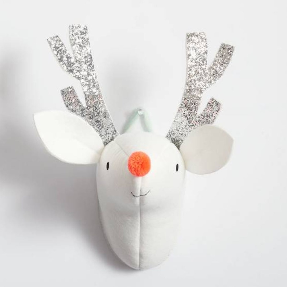 MERI MERI Reindeer Plush Holiday Wall Decoration